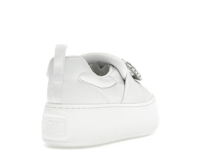 Roger Vivier Viv' Up White Crystal Buckle (Women's)