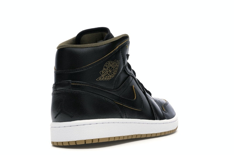Jordan 1 Retro Mid Black Metallic Gold