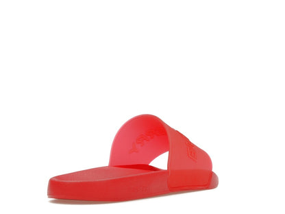 Burberry Embossed Logo Slides Bright Red