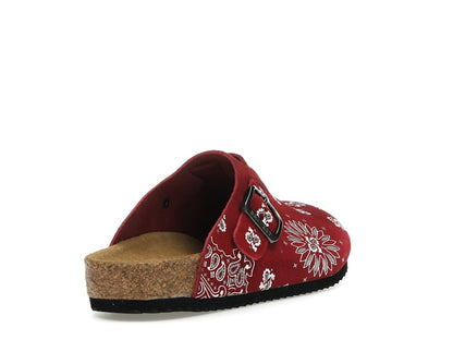 Bravest Studios Suede Paisley Clogs Burgundy