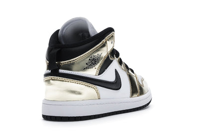 Jordan 1 Mid Metallic Gold Black White (PS)