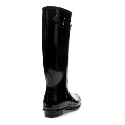 Hunter Original Tall Gloss Rain Boots Black (Women's)