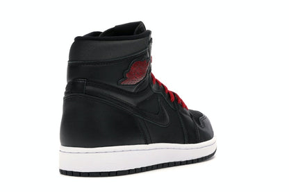 Jordan 1 Retro High Black Satin Gym Red