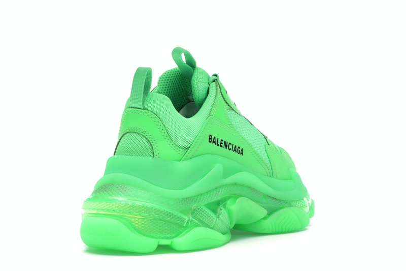 Balenciaga Triple S Neon Green Clear Sole (Women's)