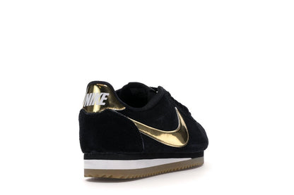 Nike Classic Cortez Black Metallic Gold Gum (Women's)