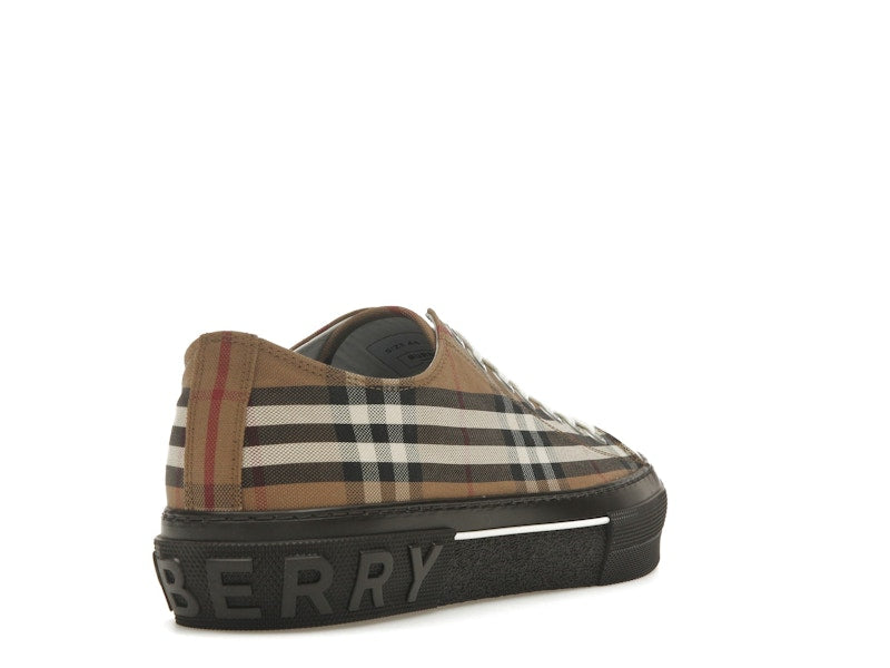 Burberry Vintage Check Lace-Up Sneaker Beige Brown