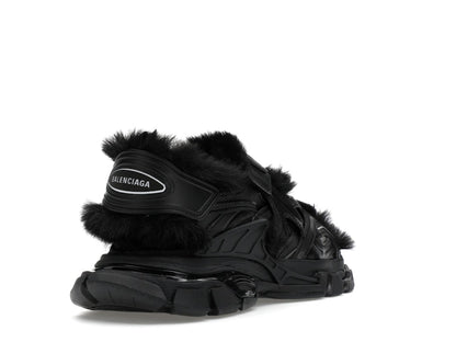 Balenciaga Track Sandal Fake Fur Black (Women's)