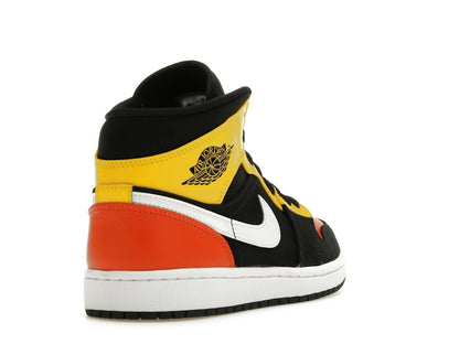 Jordan 1 Mid Black Amarillo Orange