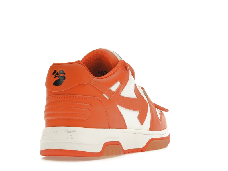 OFF-WHITE Out Of Office OOO Low Tops White Orange