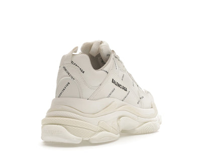 Balenciaga Triple S Allover Logo White