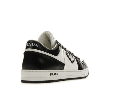 Prada Downtown Low Top Sneakers Leather White Black