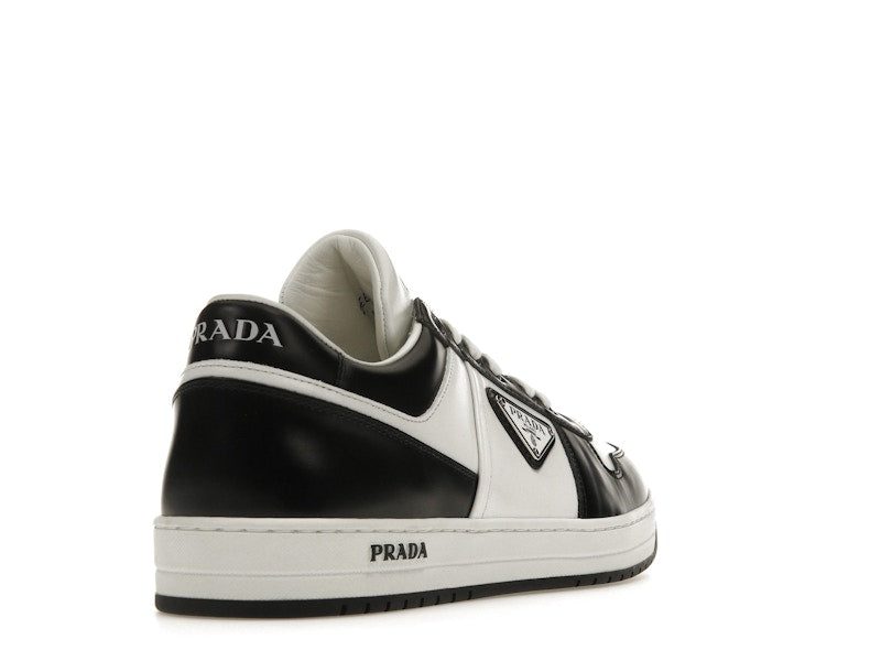 Prada Downtown Low Top Sneakers Leather White Black