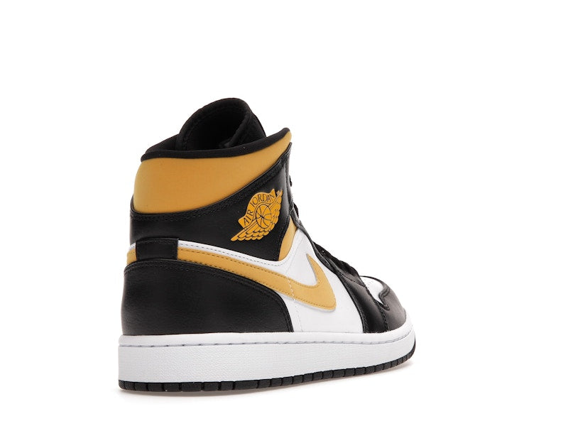 Jordan 1 Mid White Pollen Black