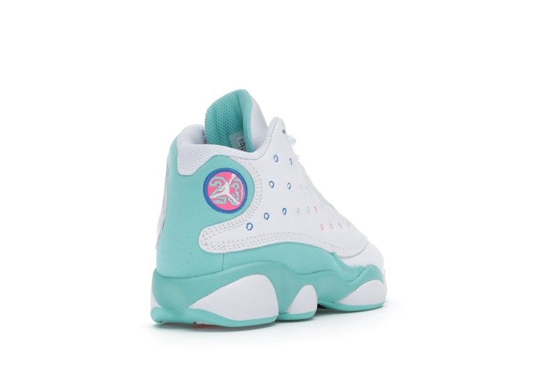 Jordan 13 Retro White Soar Green Pink (PS)