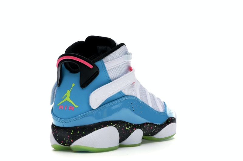 Jordan 6 Rings White Light Blue Fury Cyber
