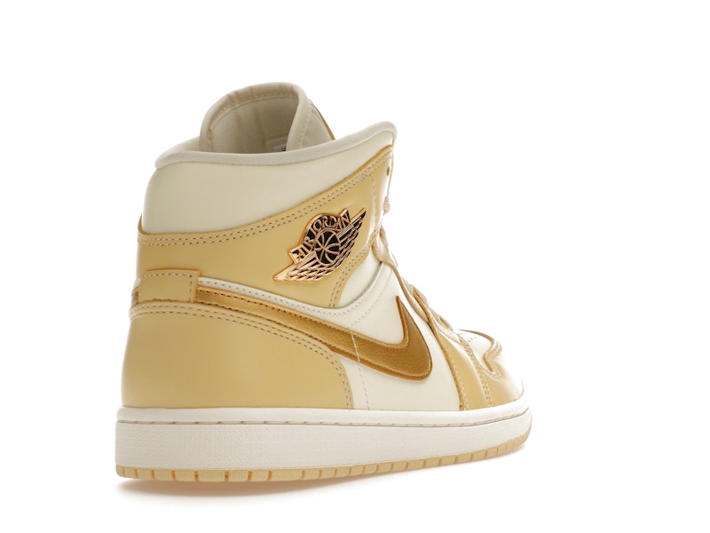 Jordan 1 Mid SE Pale Vanilla Metallic Gold (Women's)