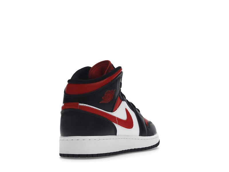 Air Jordan 1 Mid Black Fire Red (GS)