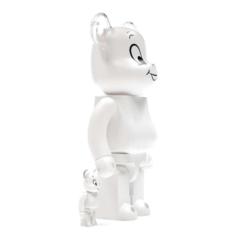 Bearbrick Casper the Friendly Ghost 100% & 400% Set White