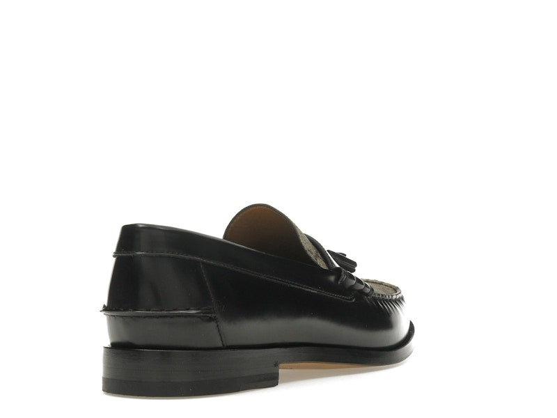 Gucci Tassel GG Canvas Loafers Black Ebony