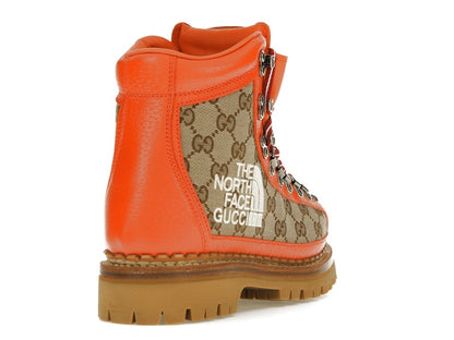 Gucci x The North Face Canvas Leather Boot Beige Orange (Women's)