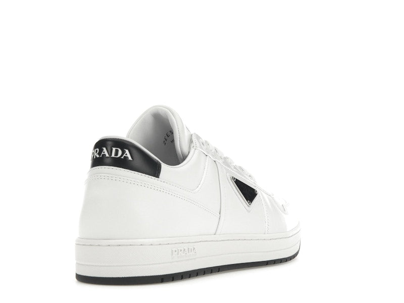 Prada Downtown Low Top Sneakers Leather White White Black