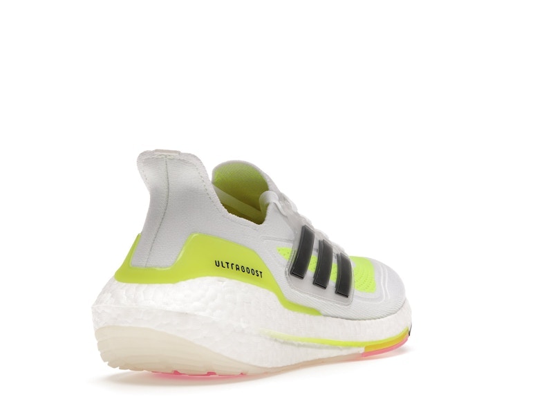 adidas Ultra Boost 21 White Solar Yellow