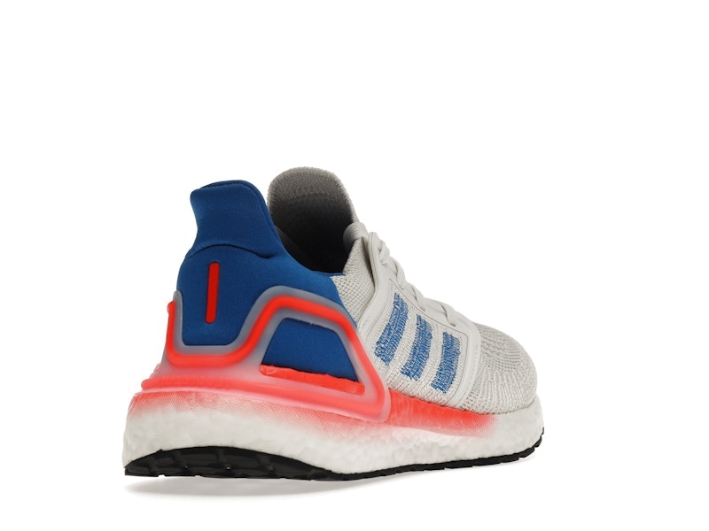 adidas Ultra Boost 20 White Glory Blue Solar Red