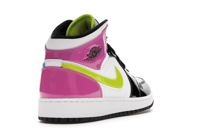 Jordan 1 Mid White Black Cyber Pink (GS)