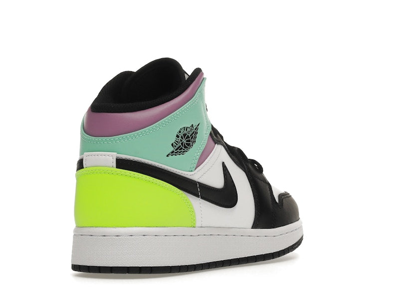 Jordan 1 Mid Pastel Black Toe (GS)