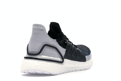 adidas Ultra Boost 19 Core Black Grey Six Shock Cyan