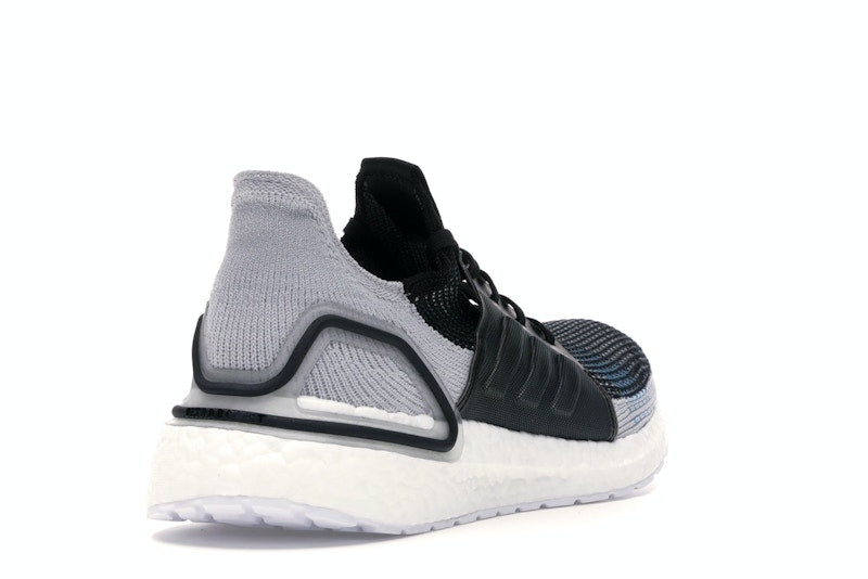 adidas Ultra Boost 19 Core Black Grey Six Shock Cyan
