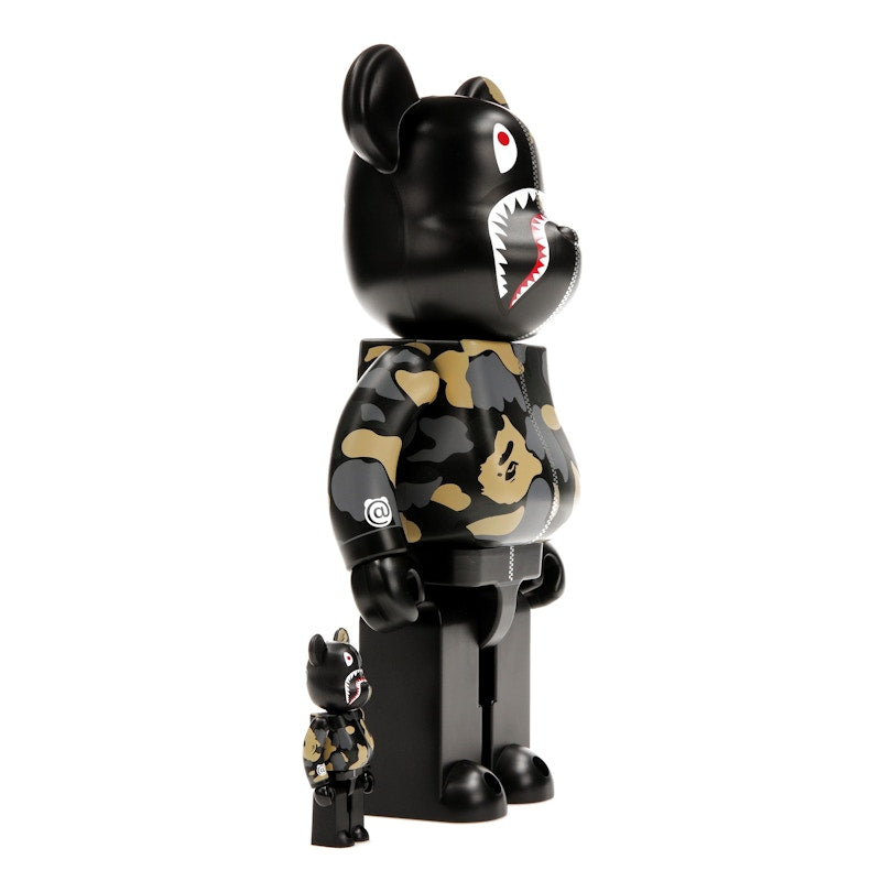 Bearbrick x BAPE Madison Avenue Exclusive Shark Camo 100% & 400% Set