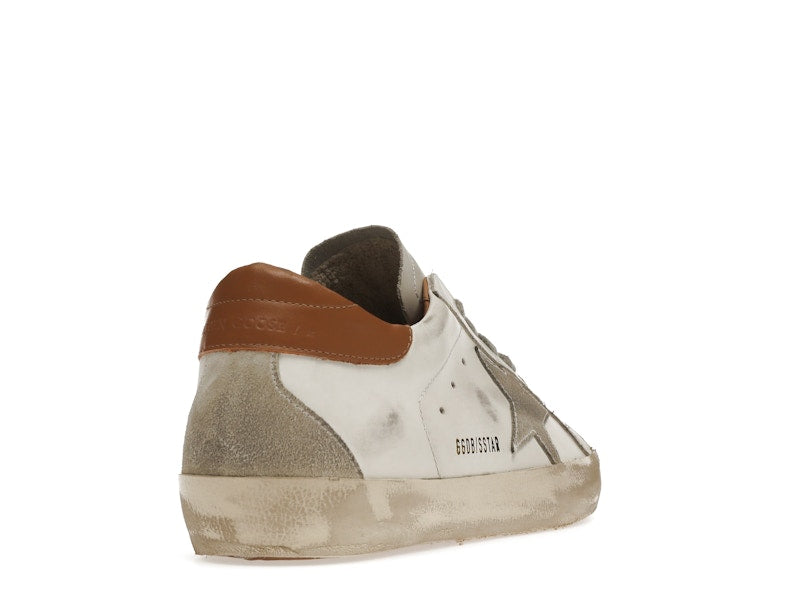 Golden Goose Super-Star White Vacchetta Tan Grey Suede Patch