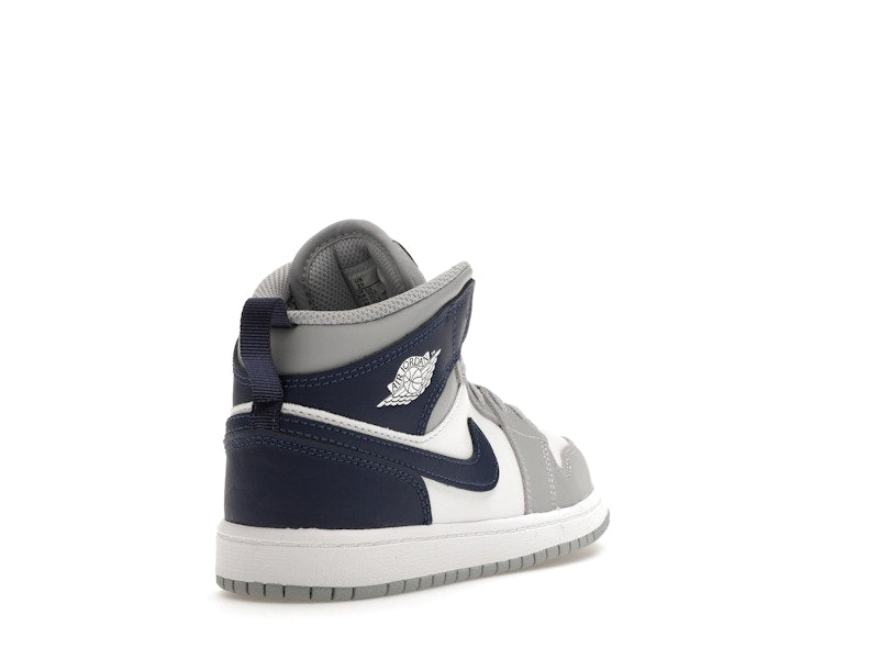 Jordan 1 Mid Wolf Grey Midnight Navy (PS)