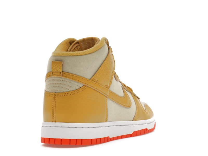 Nike Dunk High Wheat Gold Safety Orange