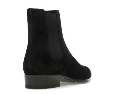 Saint Laurent Wyatt Chelsea Boot Black Suede