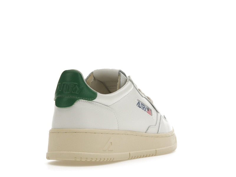 Autry Medalist Leather Low White Green