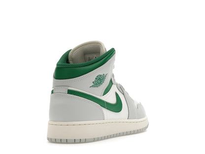 Jordan 1 Mid White Pure Platinum Pine Green (GS)