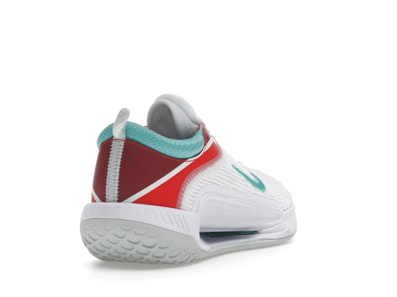 Nike Court Zoom NXT HC White Light Silver Habanero Red Washed Teal (Women's)