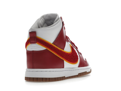 Nike Dunk High Chenille Swoosh White Gym Red