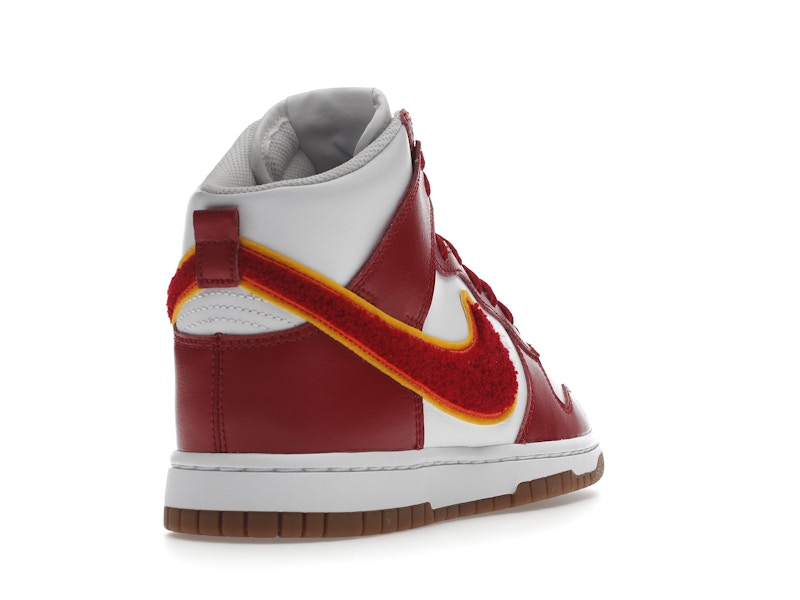 Nike Dunk High Chenille Swoosh White Gym Red