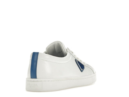 Prada Court Sneaker White Blue Leather (Women's)
