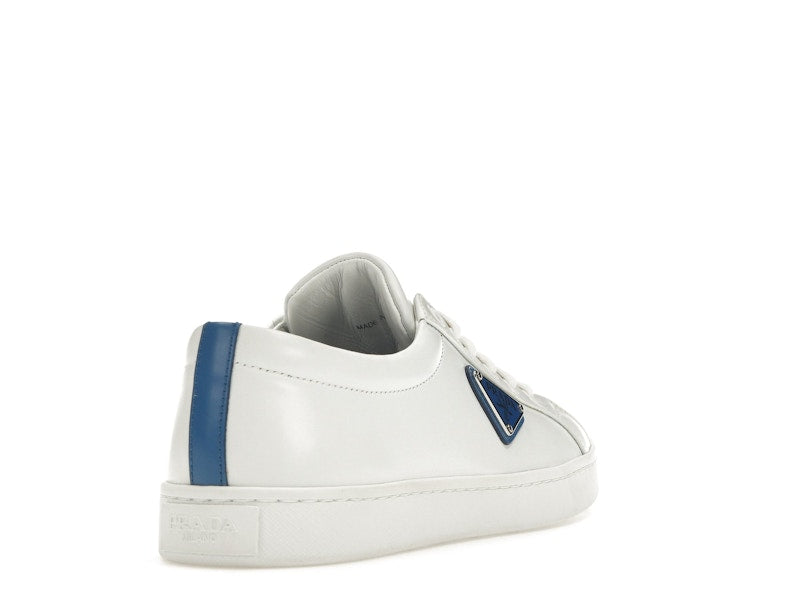 Prada Court Sneaker White Blue Leather (Women's)