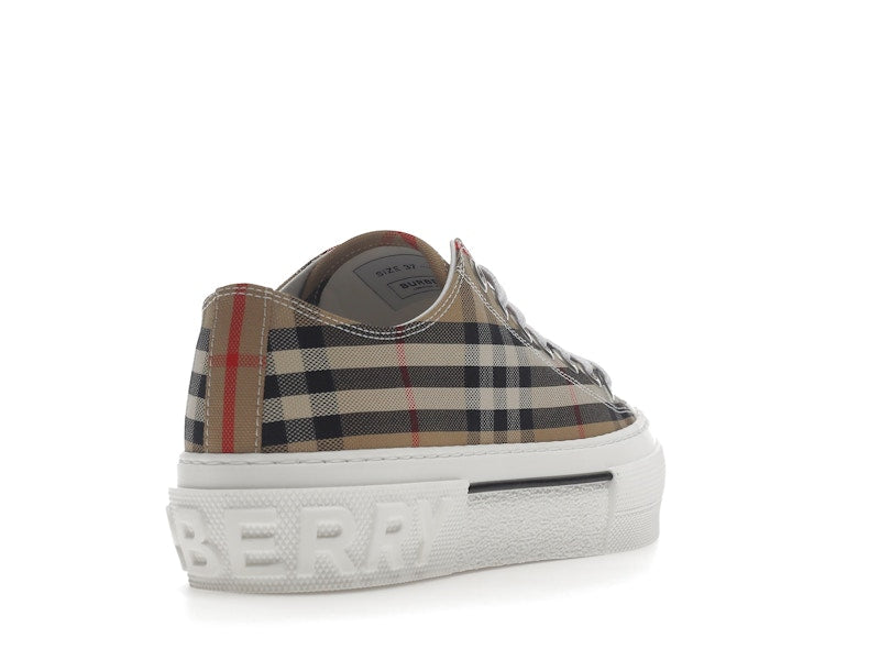 Burberry Vintage Check Cotton Sneakers Archive Beige White (Women's)