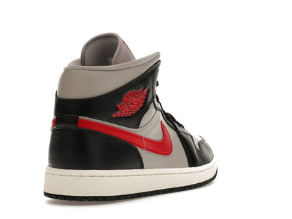 Jordan 1 Mid Black College Grey Gym Red (Women's)