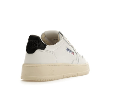 Autry Medalist Leather Low White Black Tab (Women's)