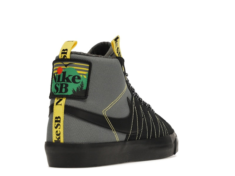 Nike SB Zoom Blazer Mid PRM Acclimate Cool Grey Yellow Strike