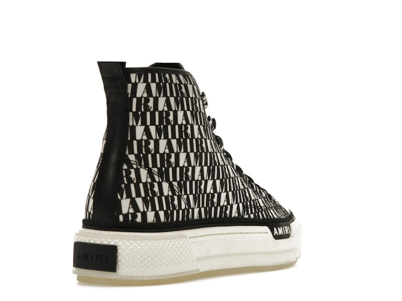 AMIRI Court Hi All Over Logo Black White