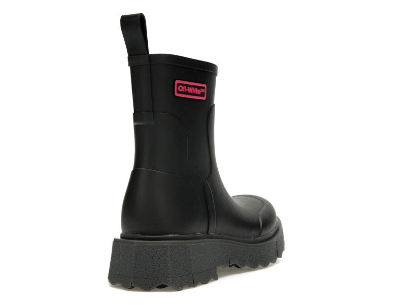OFF-WHITE Rubber Rain Boot Black