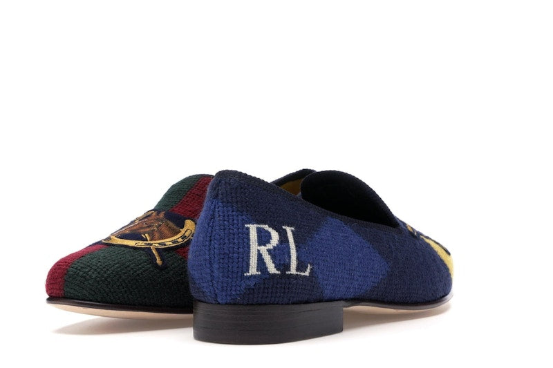Ralph Lauren Formal Slipper Palace Engineered Equestrian Print